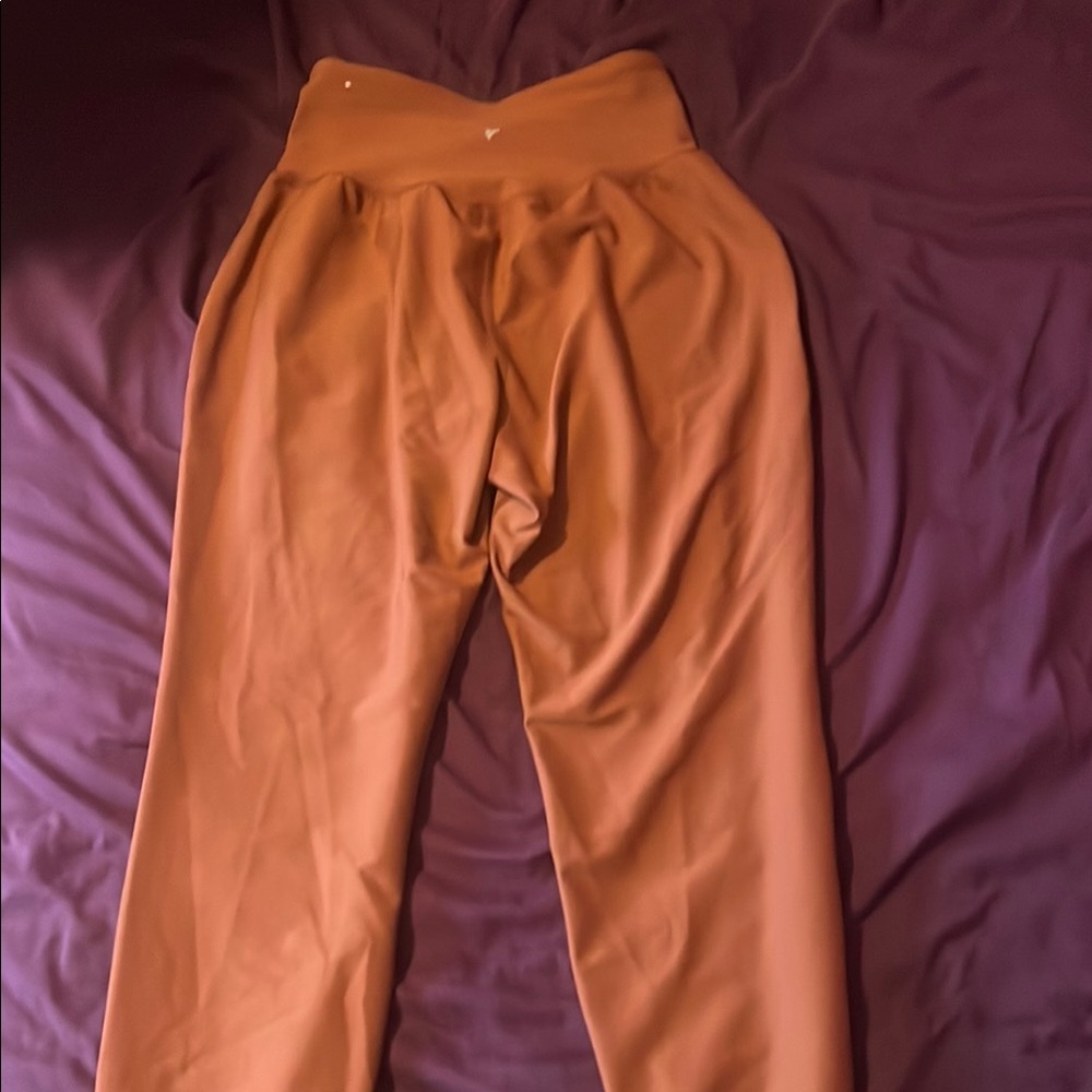 Women's High-Waisted Pants in Rust